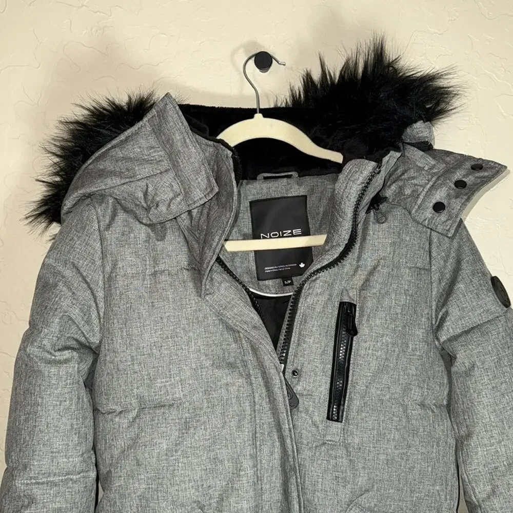 Noize Meg Heavyweight Parka grey size small NWOT